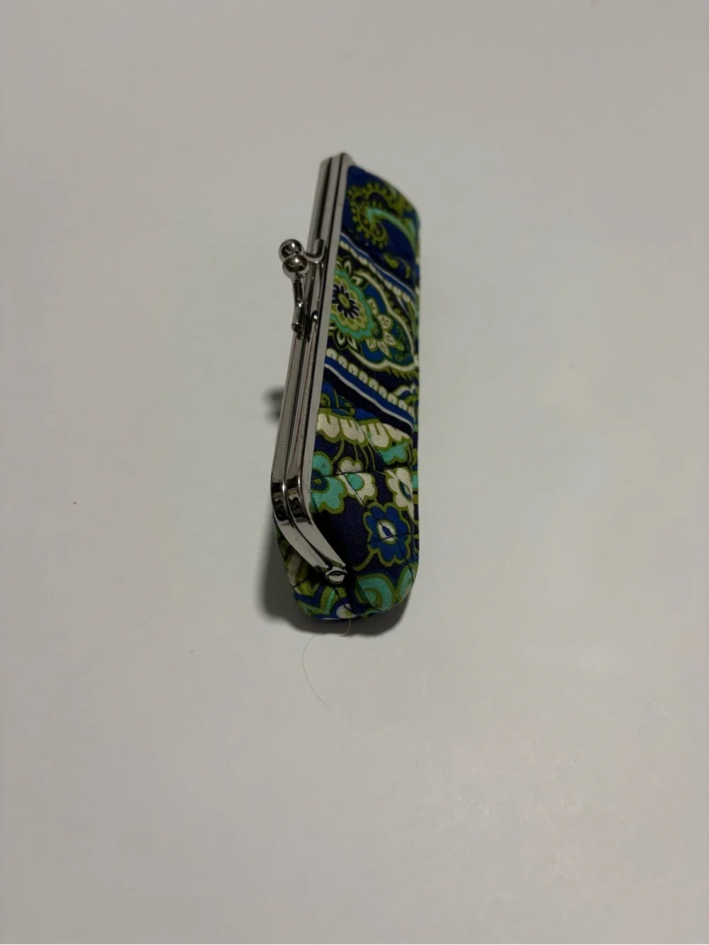 Vera Bradley Green Blue Floral Clasp Women’s Eyeglass or Accessory Case